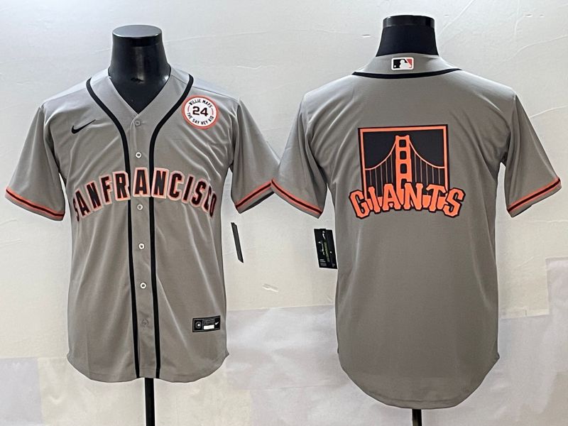Men 2025 San Francisco Giants Blank Grey Game Nike MLB Jersey style 7